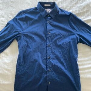 Express Extra Slim Fit Buttondown - Navy Blue
